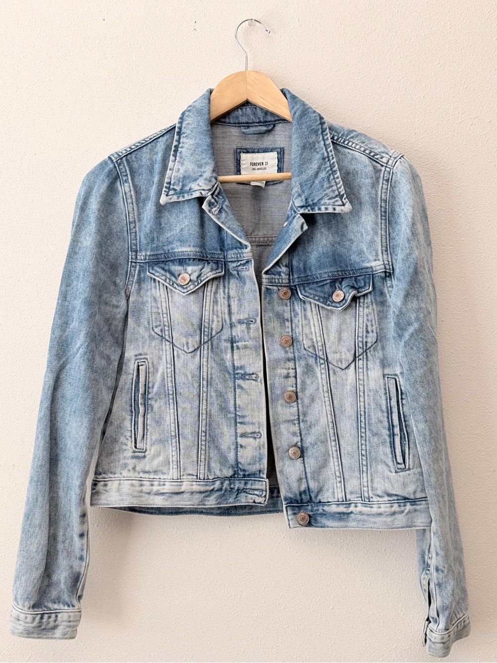Forever 21 Light Wash Blue Denim Jacket